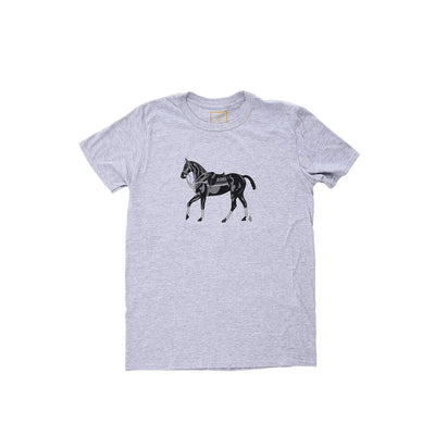Men's Polo Pony T-shirt - Gray: Large - Two Hearts Equine Boutique